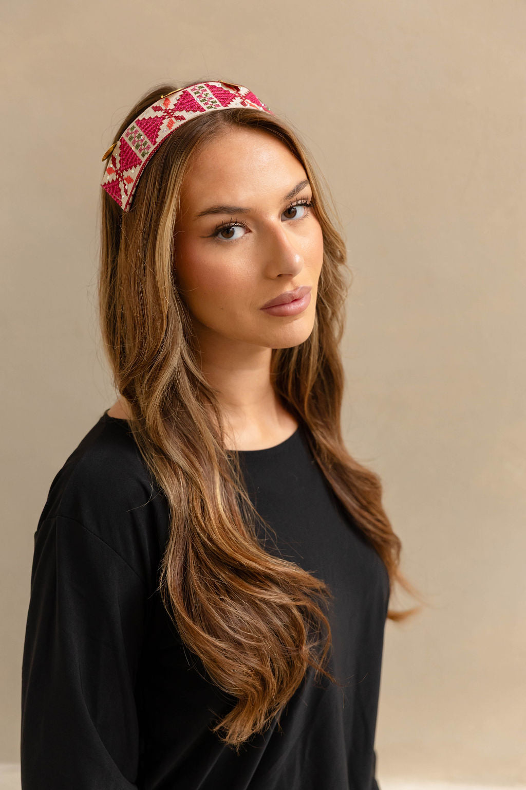 Hairband Creamy pink Coins