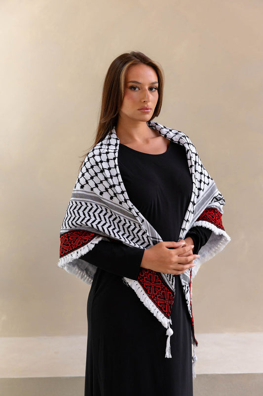 Tatreez keffiyeh