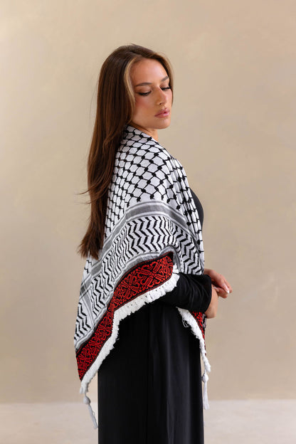 Tatreez keffiyeh