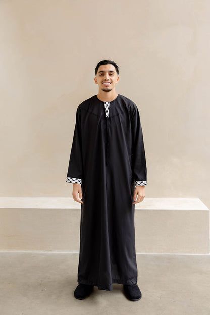 Djellaba Keffiyeh Black