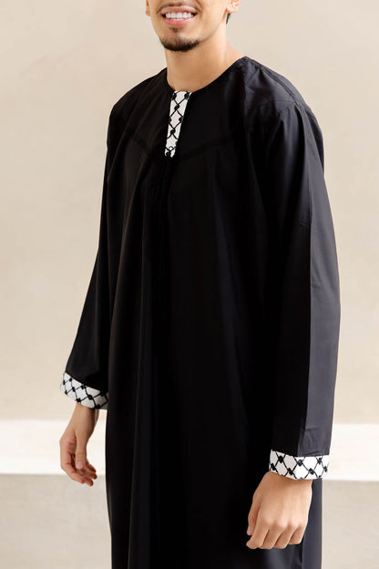 Djellaba Keffiyeh Black