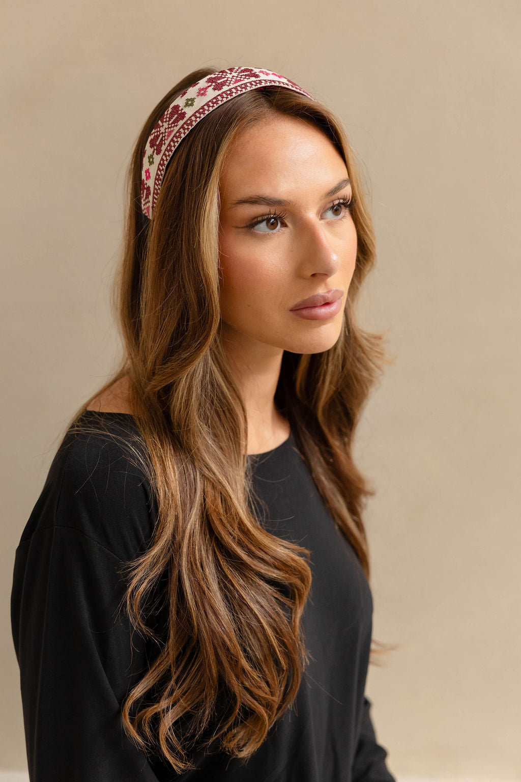 Hairband Creamy burgundy