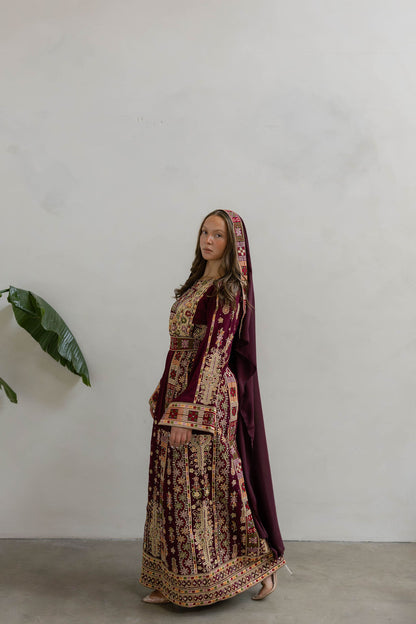 Bridal Ramallah Burgundy