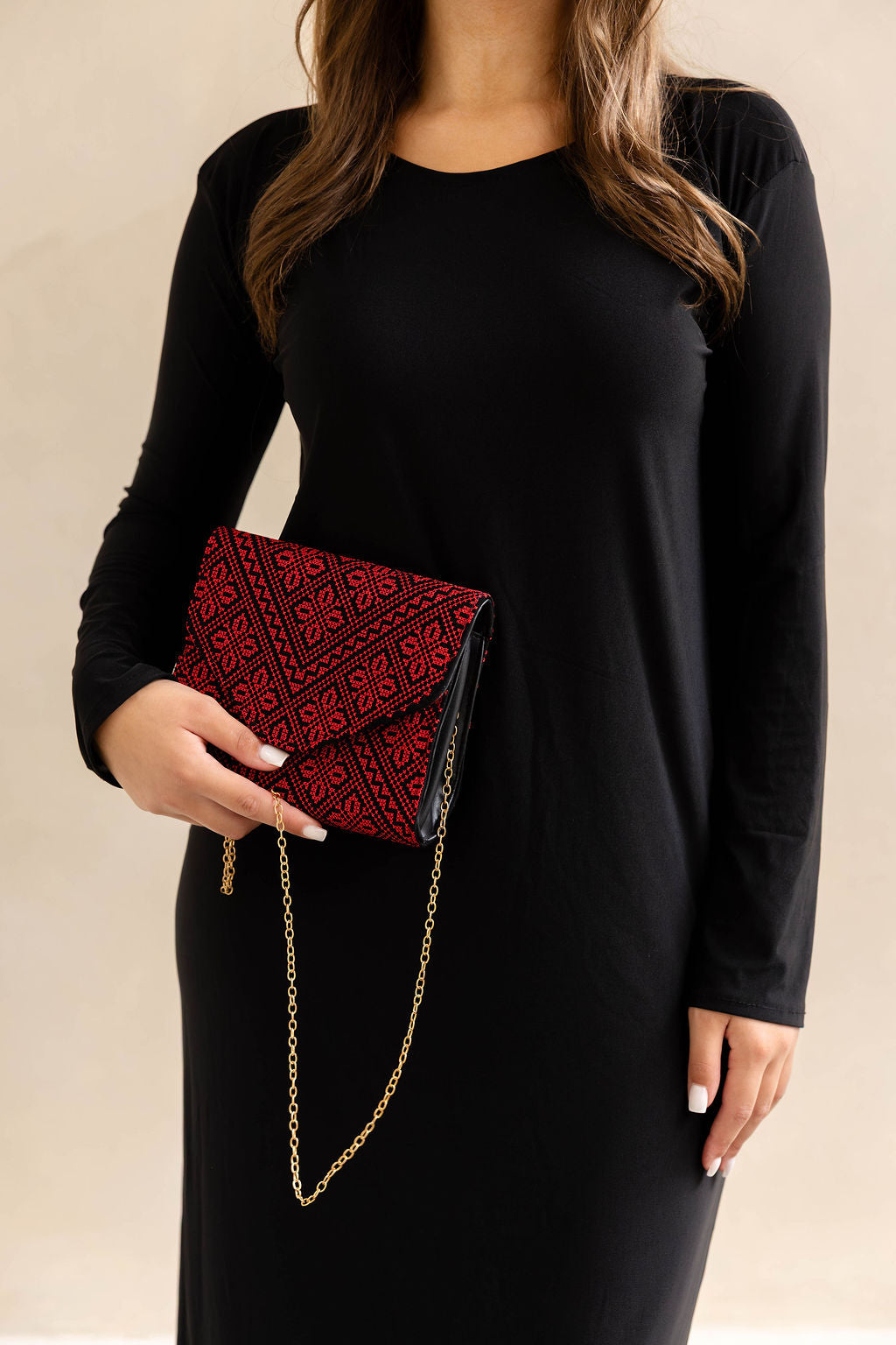 Embroidered crossbody bag