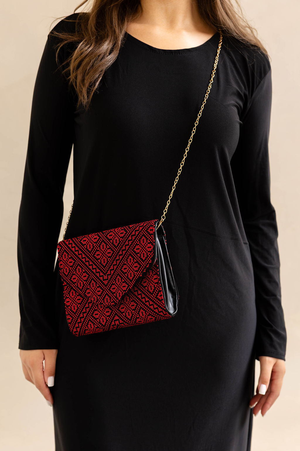 Embroidered crossbody bag