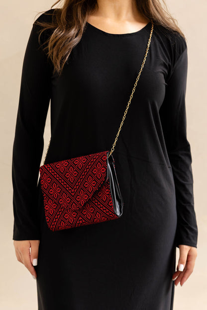 Embroidered crossbody bag