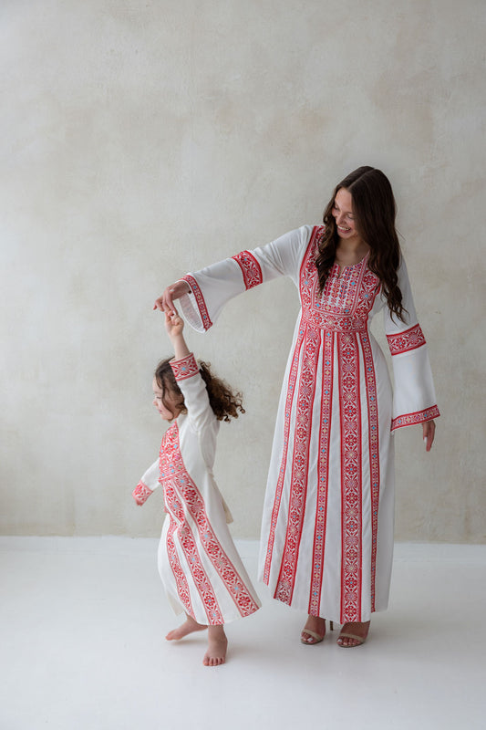 Mommy & Me Off-White / Red